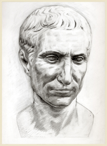 Julius Caesar - pencil portrait - portraits.uk.net